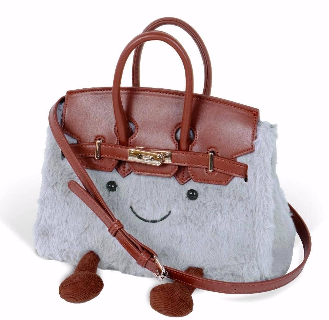 Funny Cute Kelly Handbag Faux Fur Crossbody
