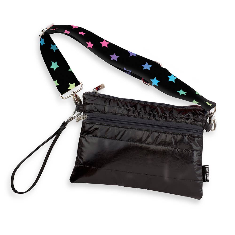 Black Puffer 3-in-1 (Belt/Crossbody/Pouch) Scatter Straps