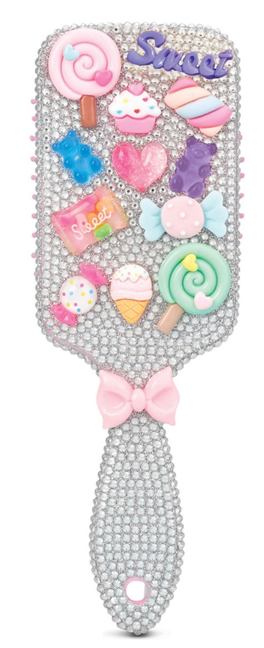 Charming Rhinestone Paddle Brush, view 2