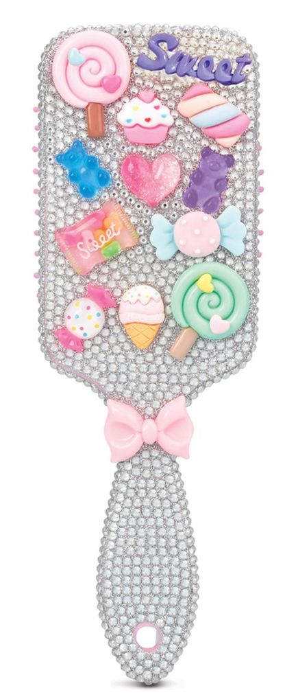 Charming Rhinestone Paddle Brush, view 2