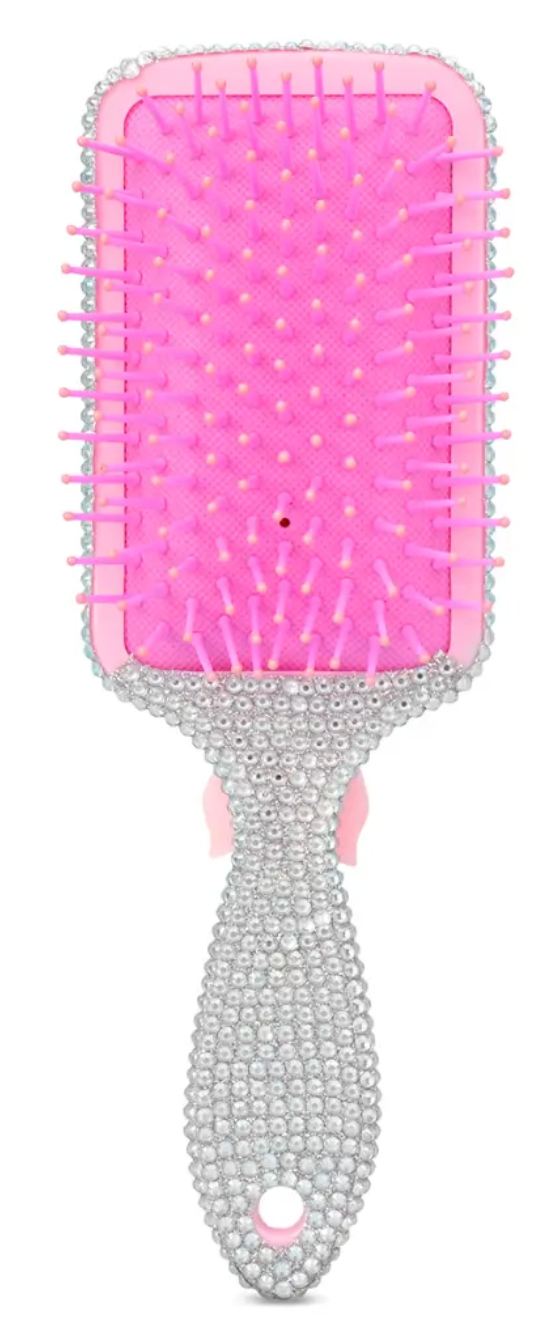 Charming Rhinestone Paddle Brush, view 3