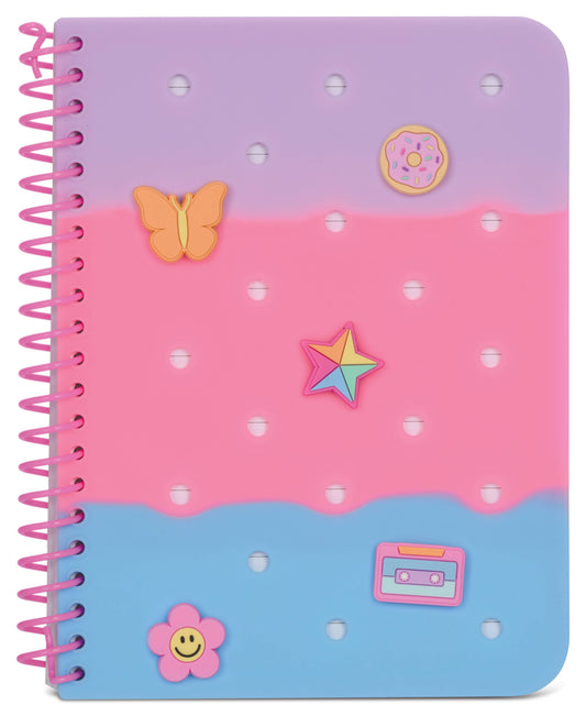 TIE DYE CHARMED JOURNAL - INCLUDES 5 CHARMS