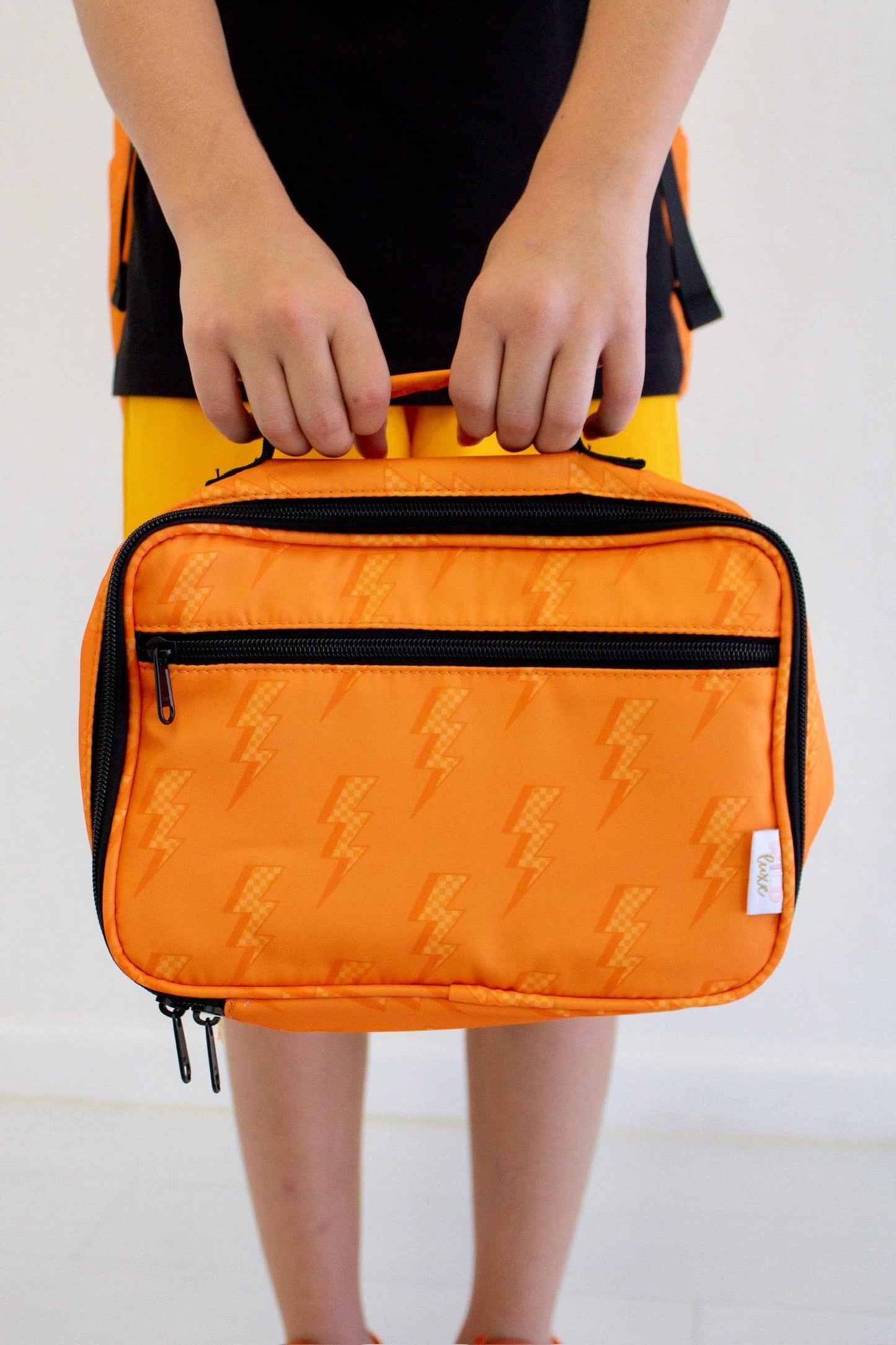Orange Bolts Personalized Lunchbox