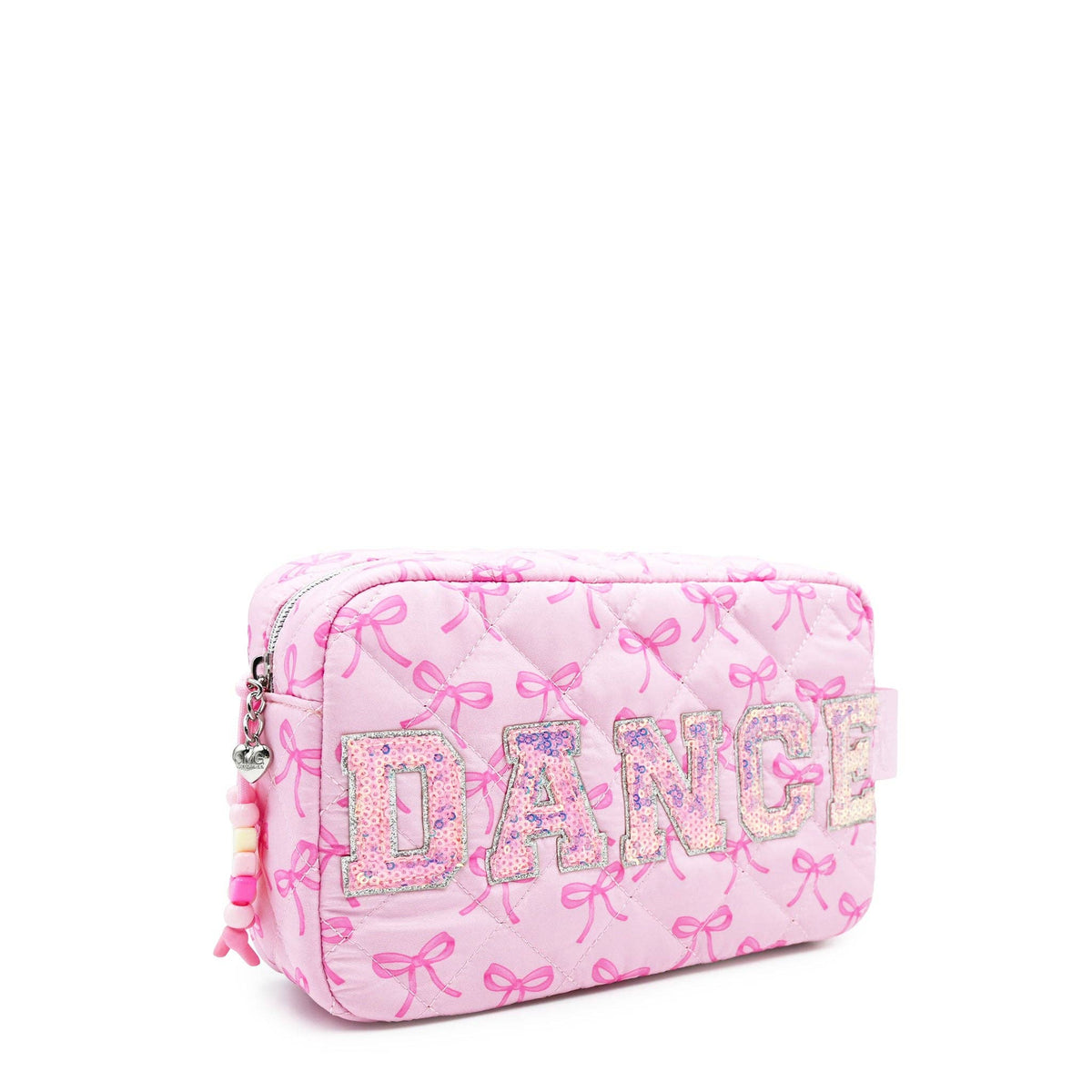 'dance' Bow Printed Quilted Pouch, view 2