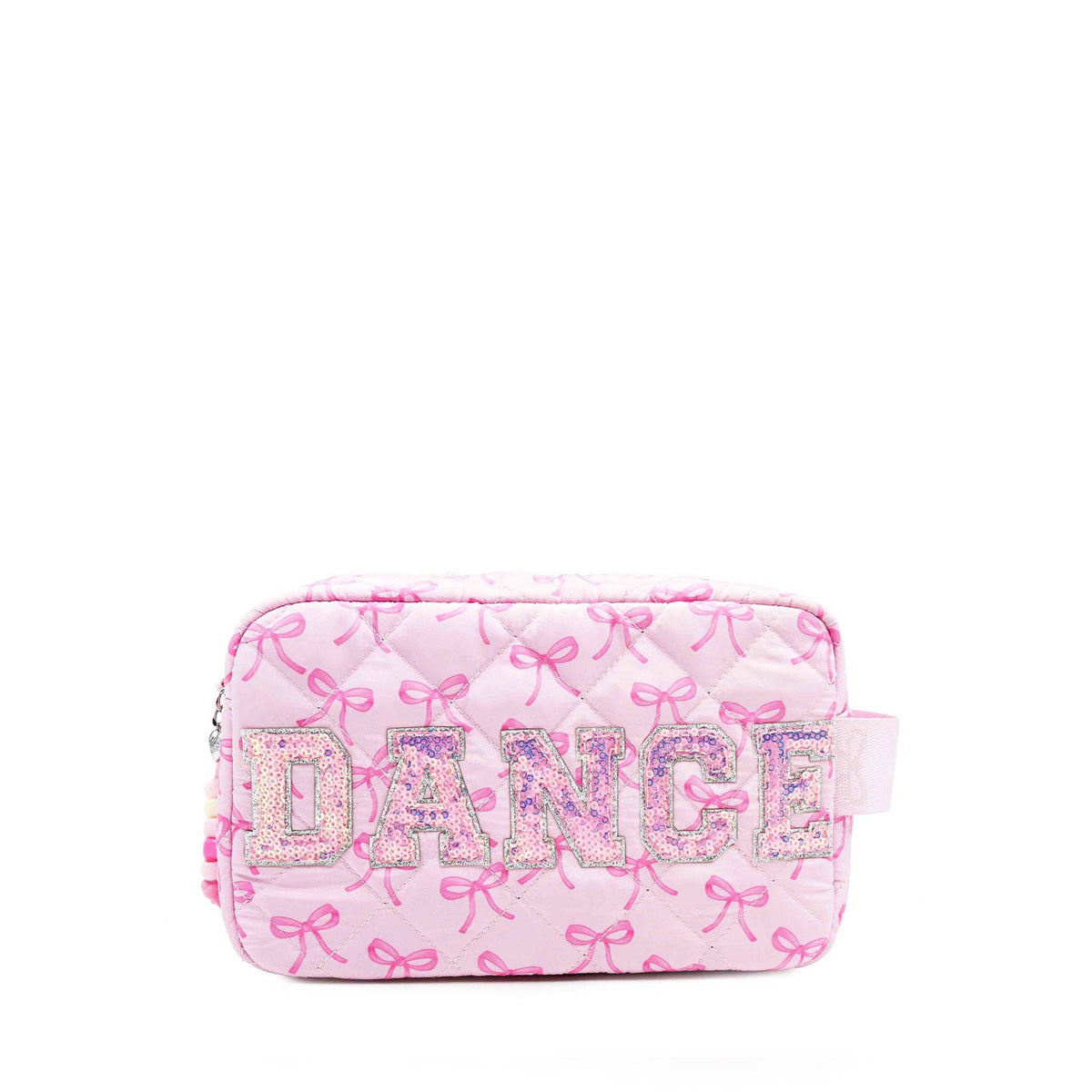 'dance' Bow Printed Quilted Pouch