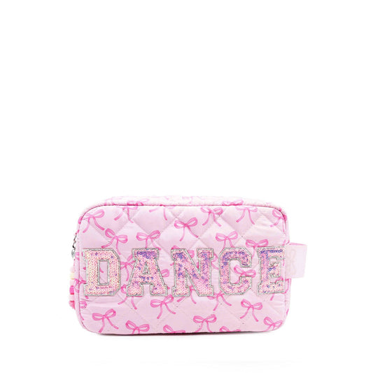 'dance' Bow Printed Quilted Pouch