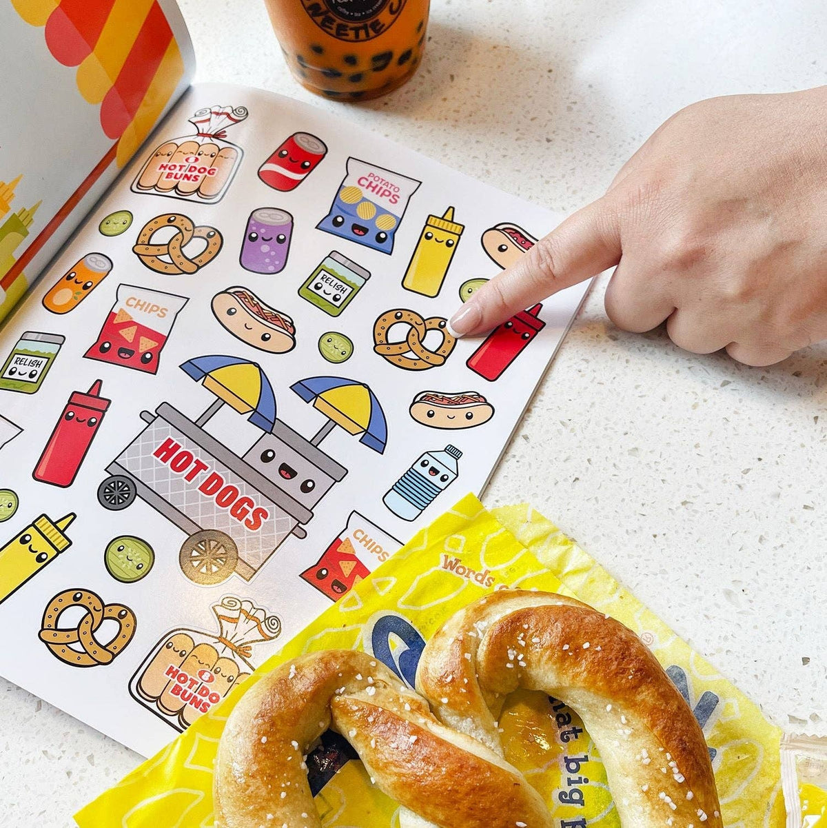Draw-Along Food Sticker Book, view 11