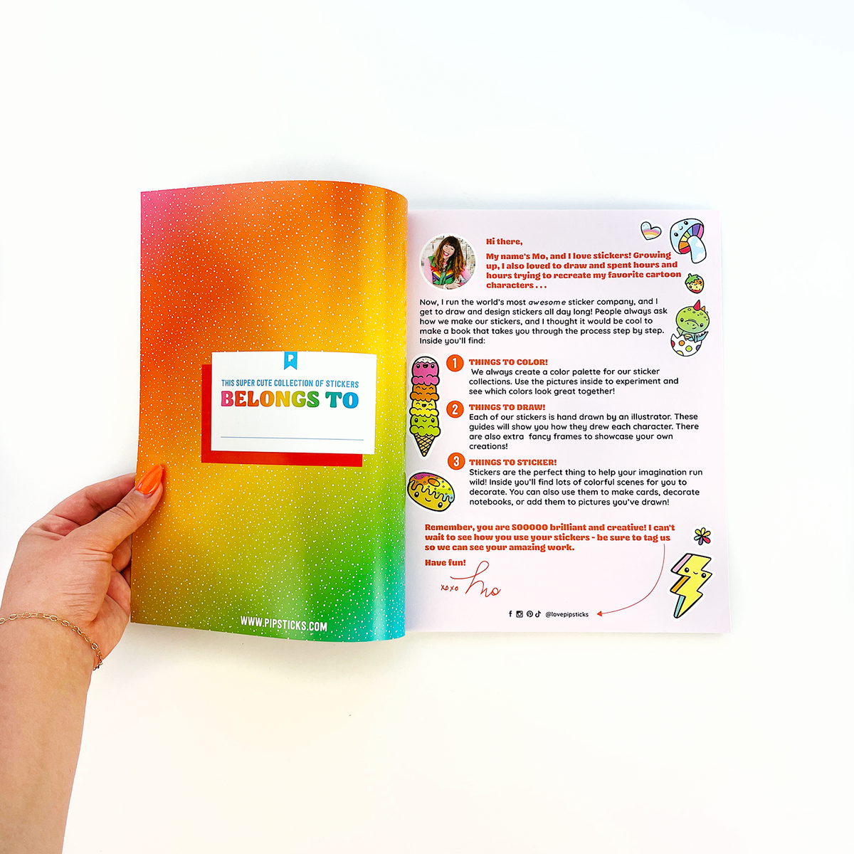 Draw-Along Rainbow Sticker Book, view 2
