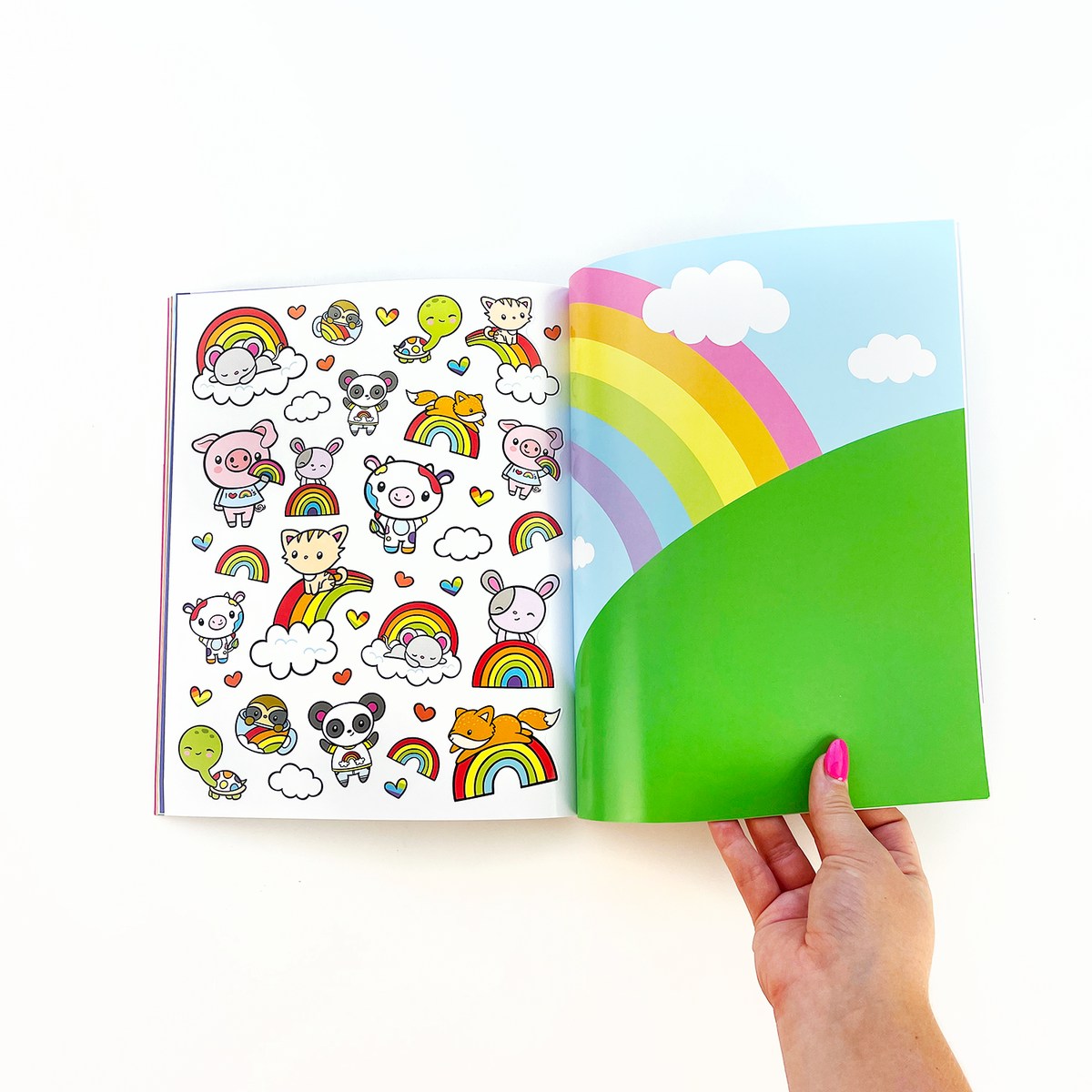 Draw-Along Rainbow Sticker Book, view 3
