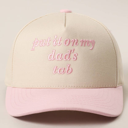 PUT IT ON MY DAD'S TAB Embroidered KIDS Trucker Hat
