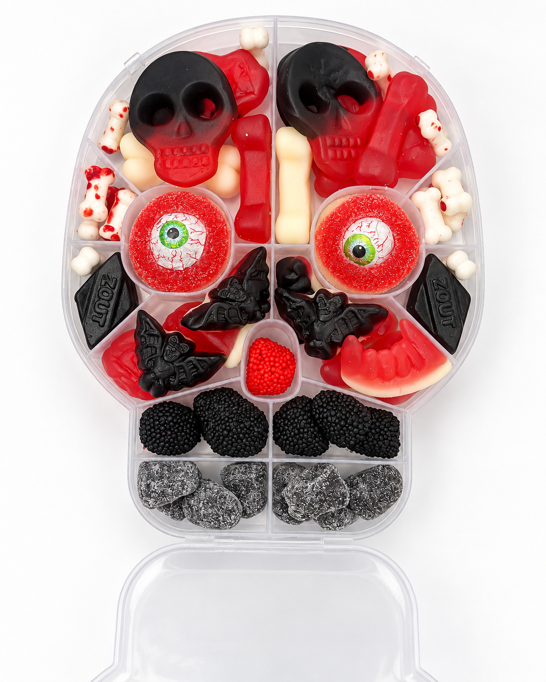 Halloween Skull Candy Box | Spooky Candy Tackle Box, view 2