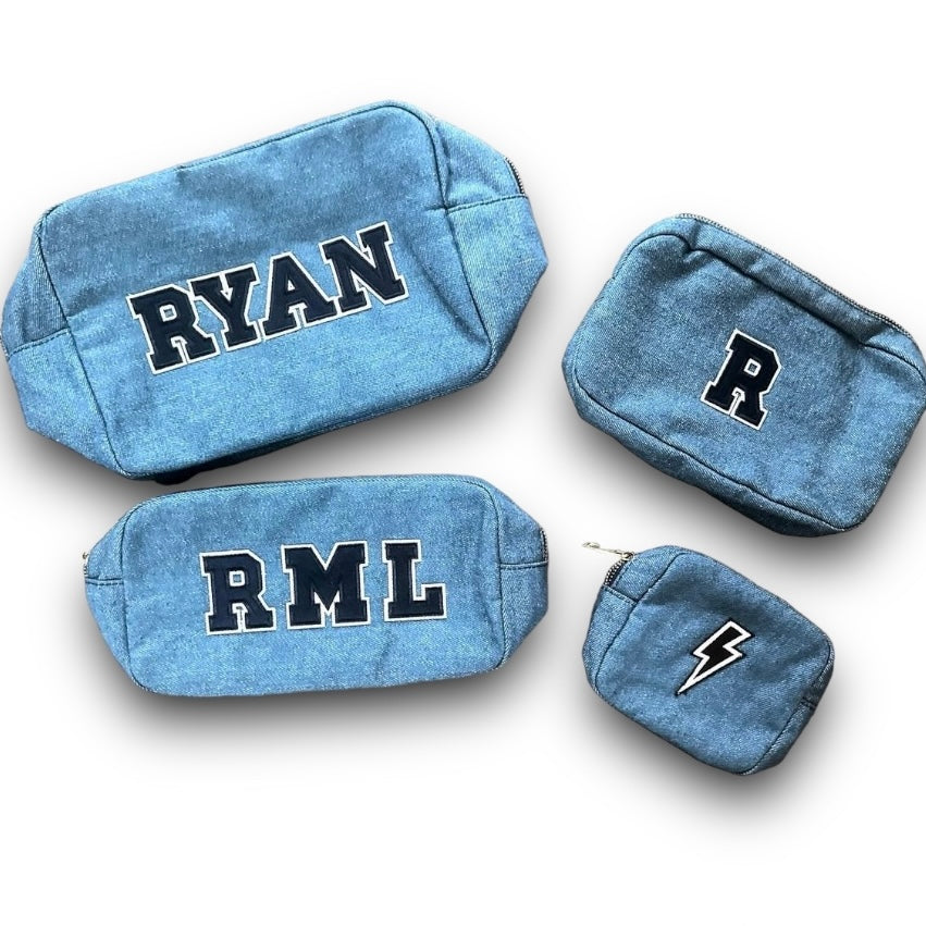 Personalized Denim Pouch