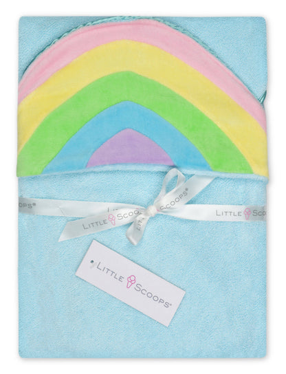 Personalized Rainbow Baby Hooded Towel