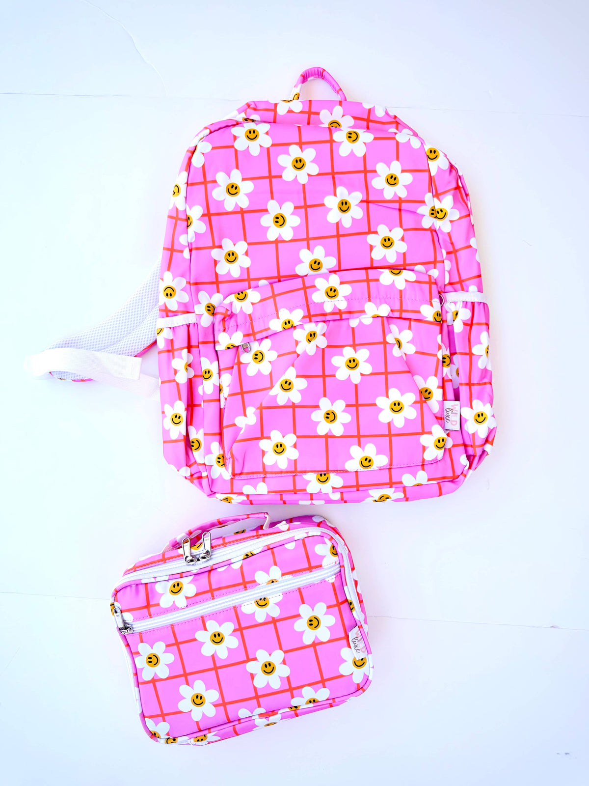 Pink Happy Daisy Personalized Backpack, view 3
