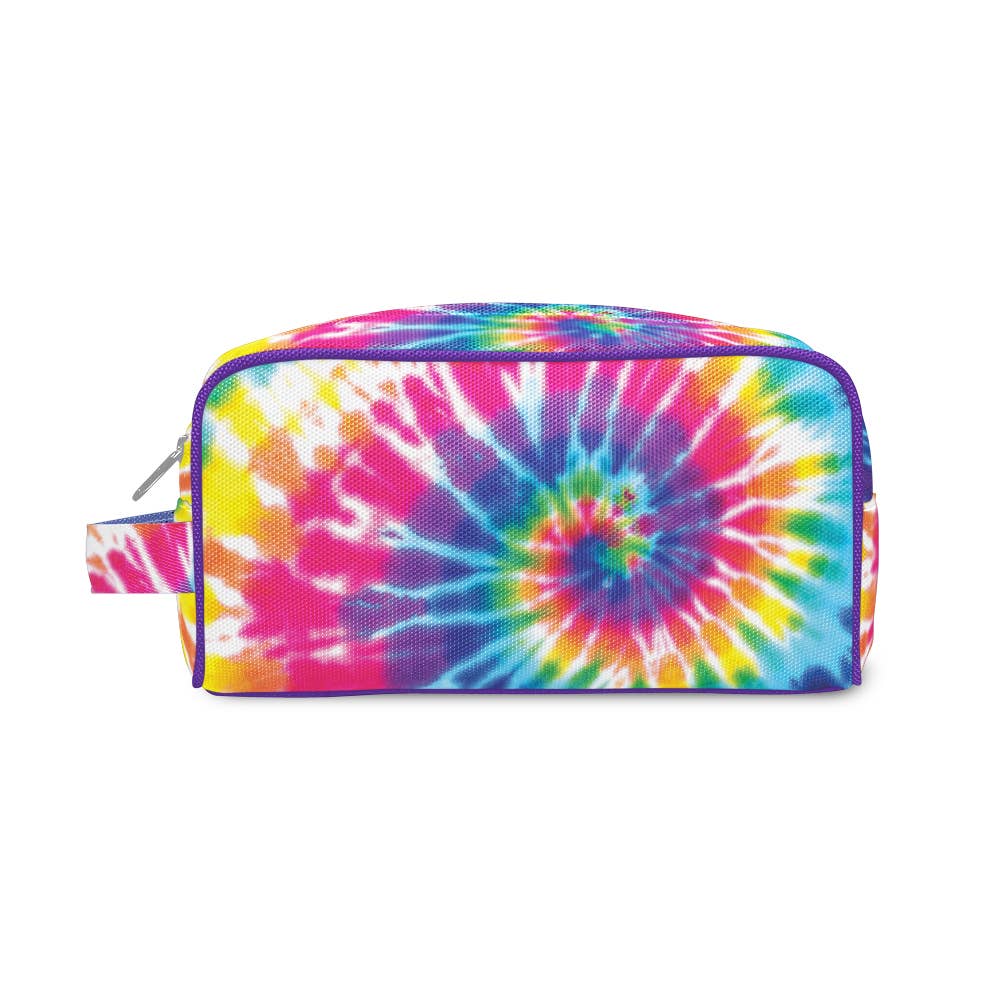 Primary Tie Dye Puffer Cosmetic Bag, view 2