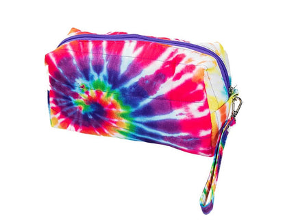 Primary Tie Dye Puffer Cosmetic Bag, view 3