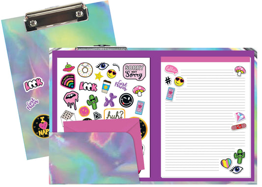 Silver Holographic Clipboard SET