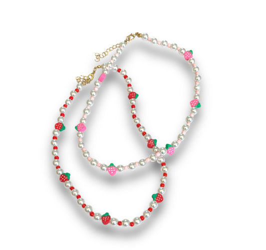 Strawberries and Cream Necklace