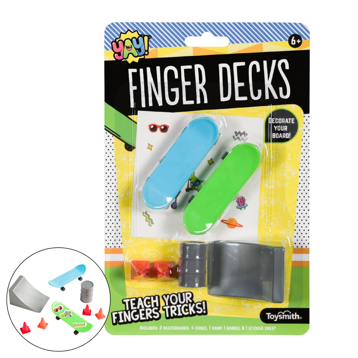 Yay! Finger Decks (Skateboards) Fun Kit, Decorate And Play